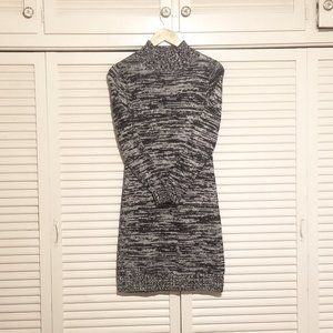 OLD NAVY black & grey fitted Sweater Dress  Classic Size Small
